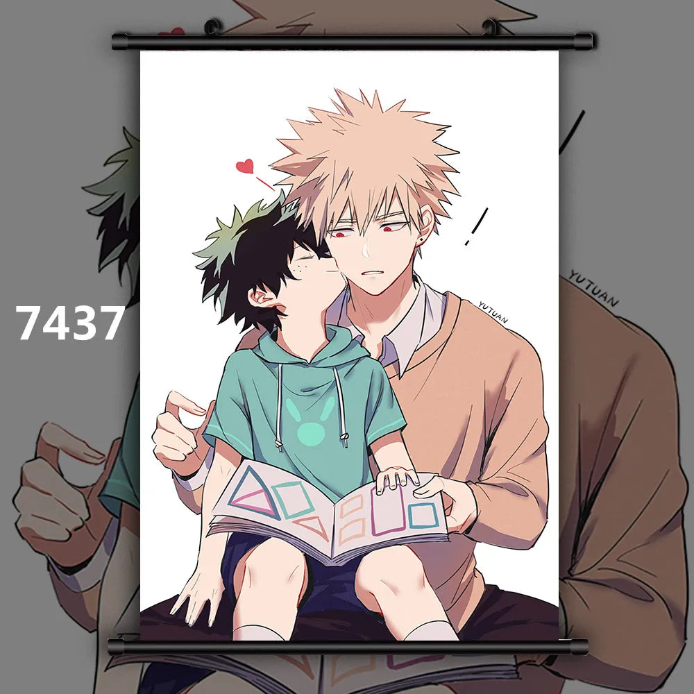 My Hero Academia Bakugou & Shoto Canvas Poster Art