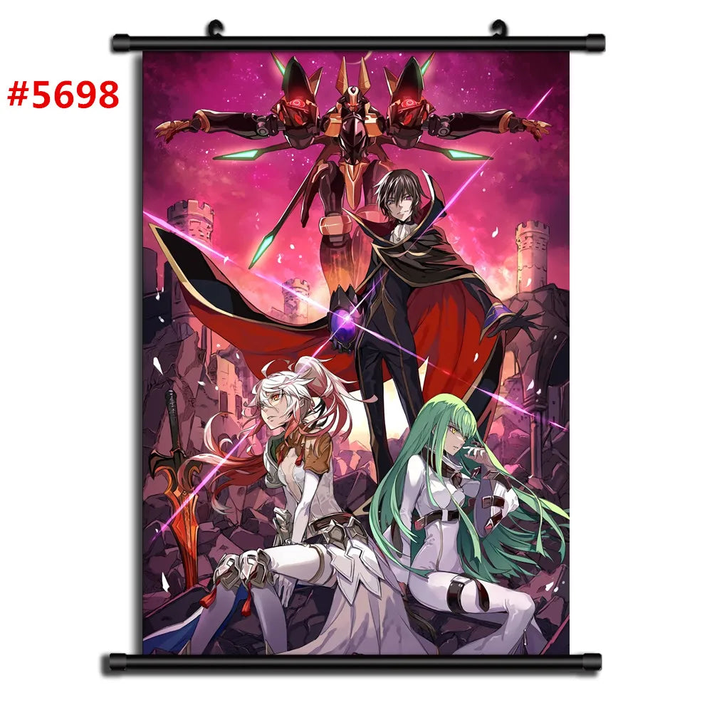 CODE GEASS Anime Manga Retro Poster Canvas Wall Art