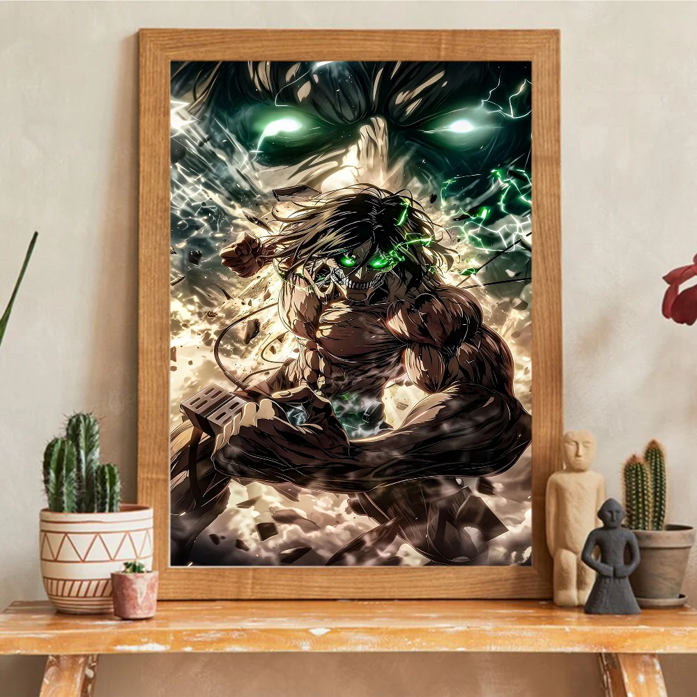 Anime Attack on Titan Vintage HD Quality Wall Art Poster