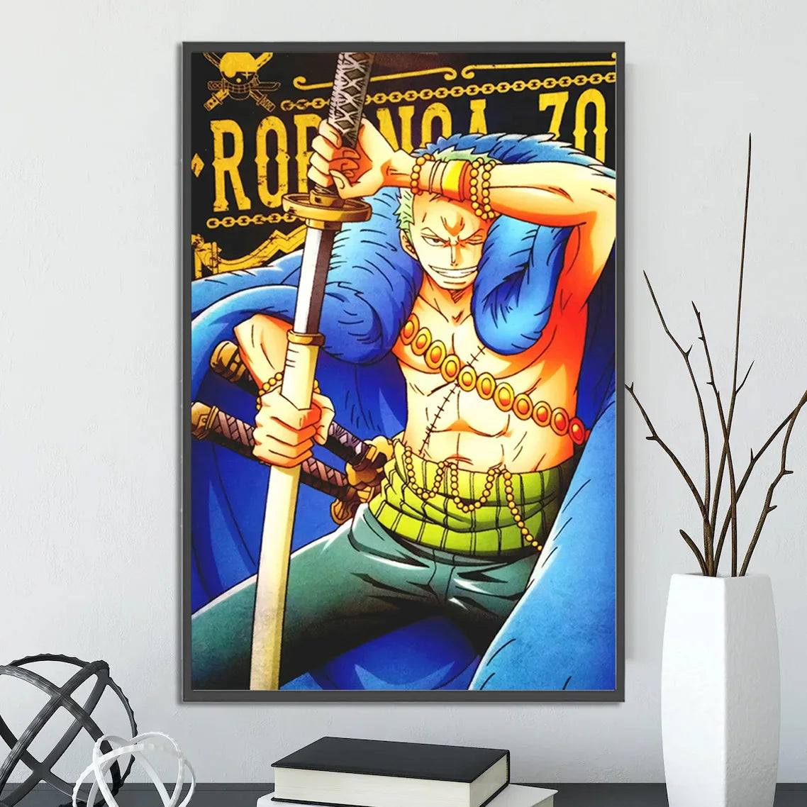 Anime ONE PIECE Self-Adhesive Poster - Sanji, Zoro, Luffy & Nami