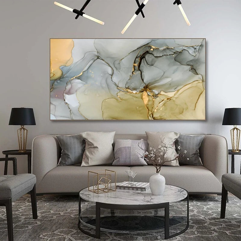 Modern Abstract Marble Canvas Art Print for Home Decor