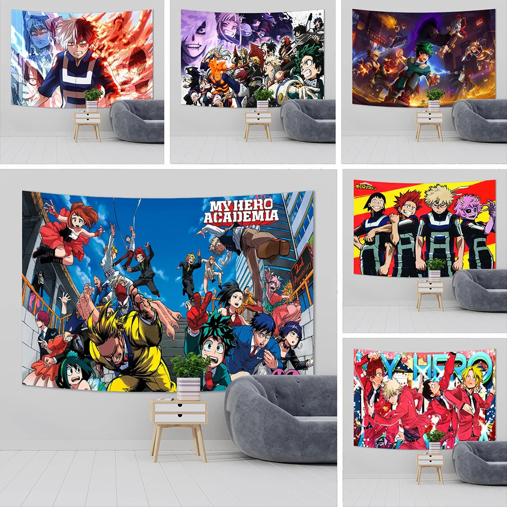 My Hero Academia Kawaii Wall Tapestry - Custom Anime Decor