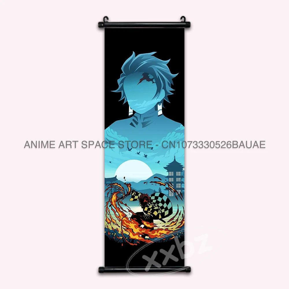 Demon Slayer Tomioka Giyuu Hanging Wall Art Scroll