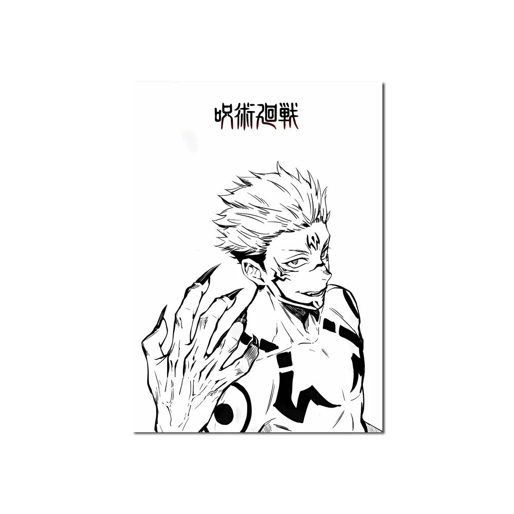 Jujutsu Kaisen Abstract Anime Canvas Art - Kinji Hakari & Satoru Gojo