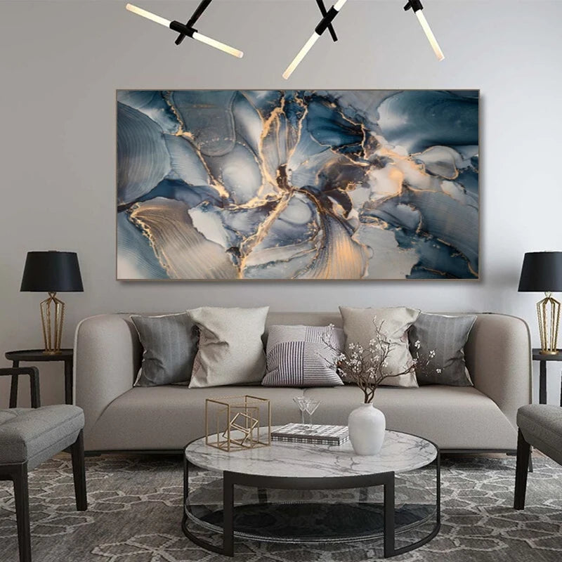 Modern Abstract Marble Canvas Art Print for Home Decor