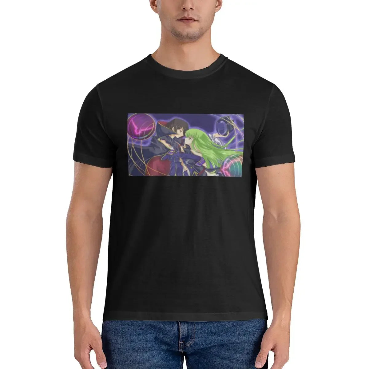 Code Geass Men's Cotton Print Round Neck T-Shirt