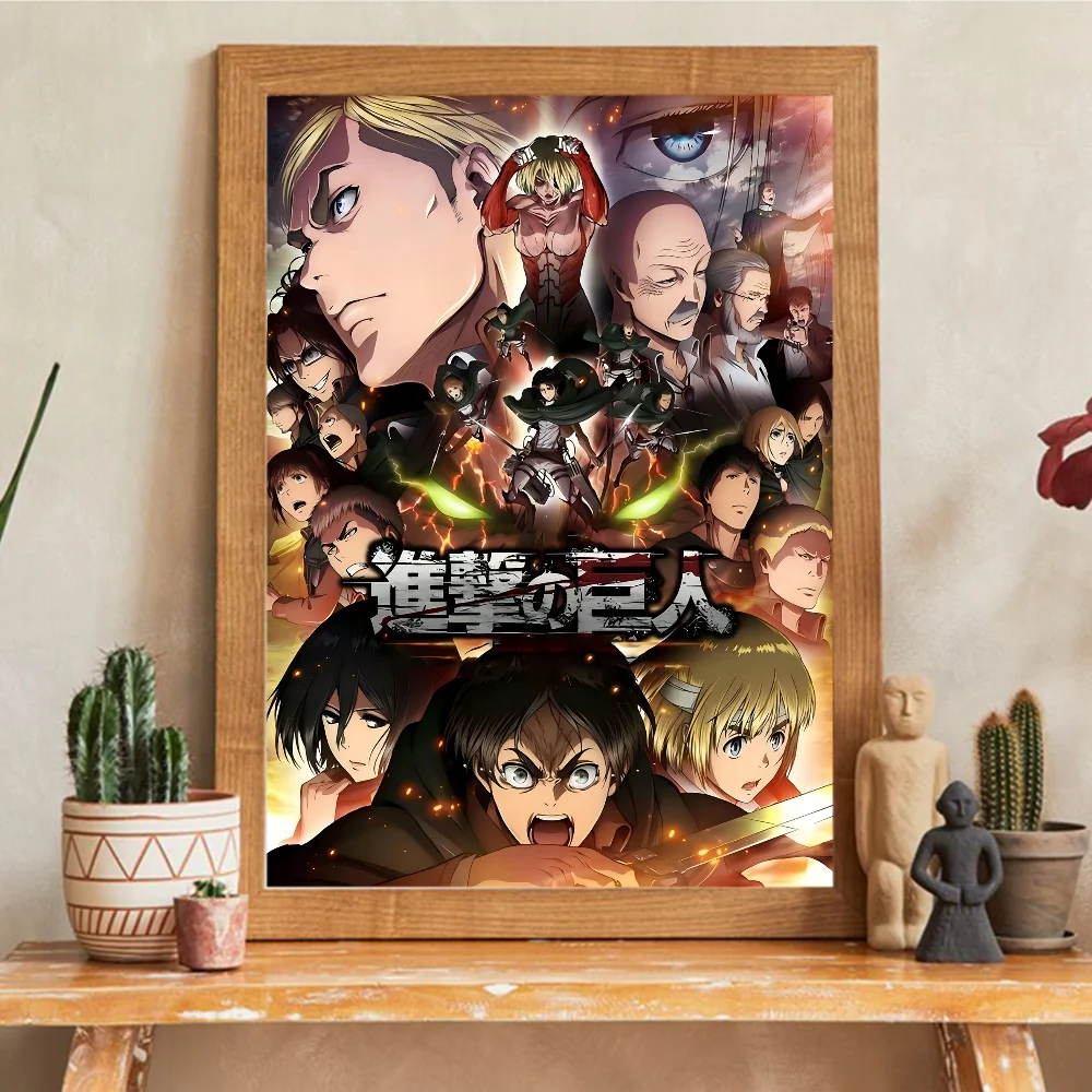 Anime Attack on Titan Vintage HD Quality Wall Art Poster