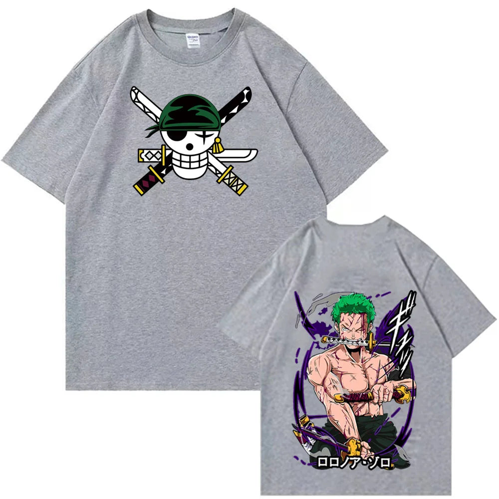 Anime One Piece Zoro T-Shirt - Harajuku Hip Hop Style