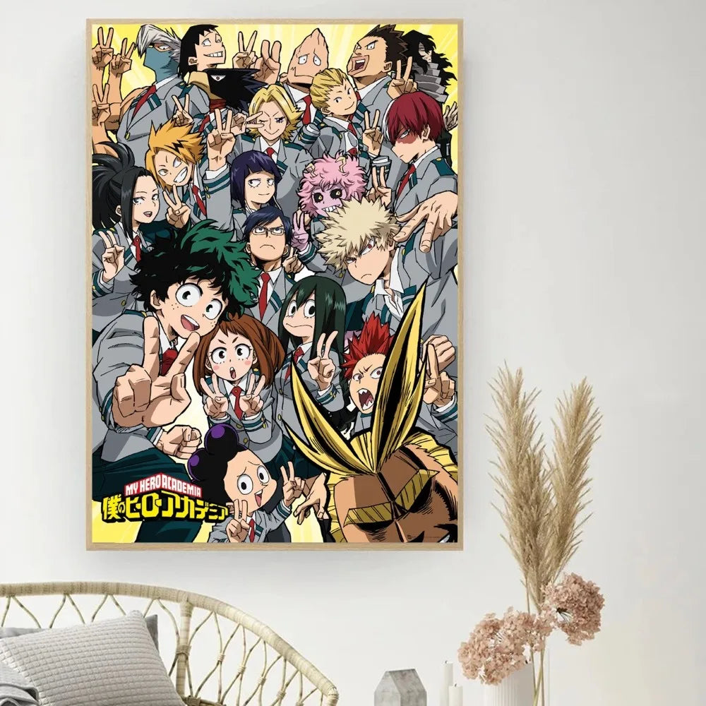 My Hero Academia Vintage Poster Wall Art