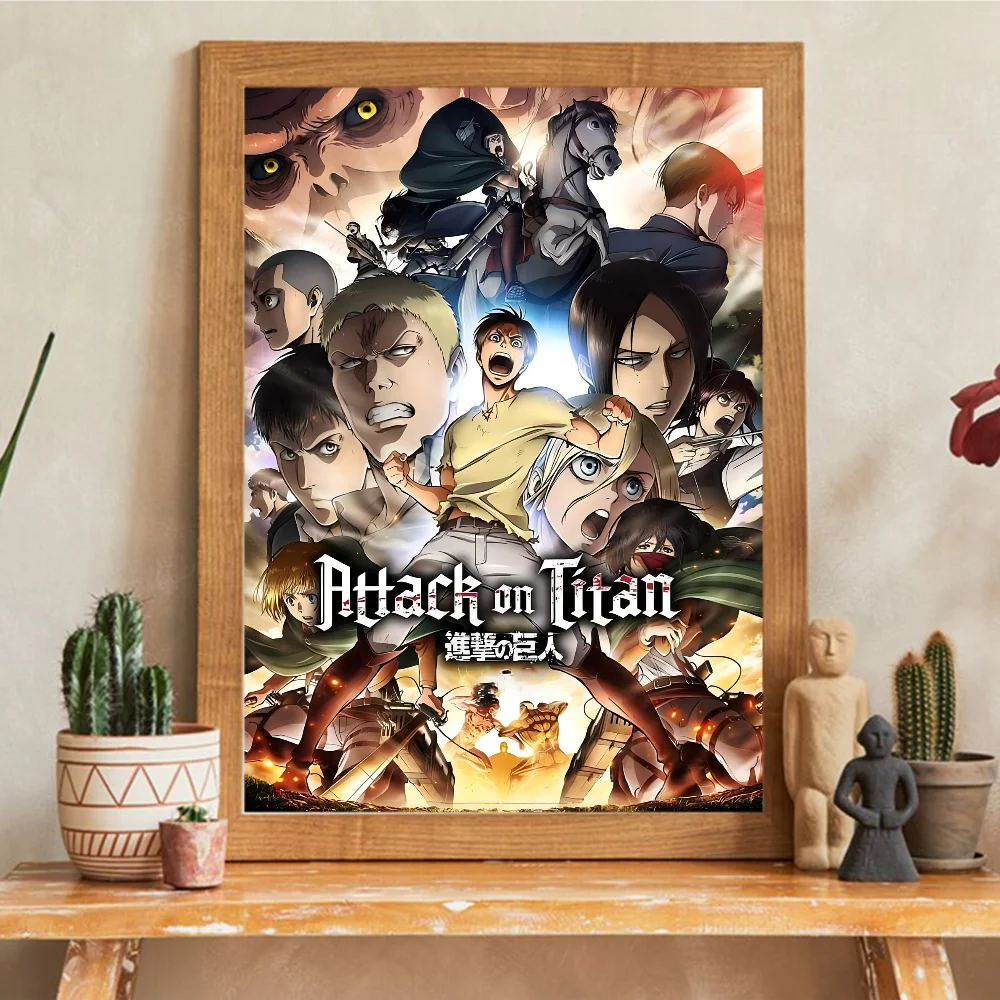 Anime Attack on Titan Vintage HD Quality Wall Art Poster