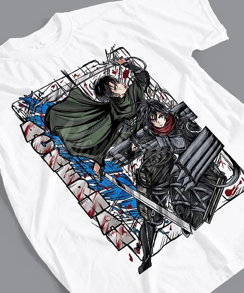 Anime Attack on Titan Levi & Mikasa Unisex T-Shirt