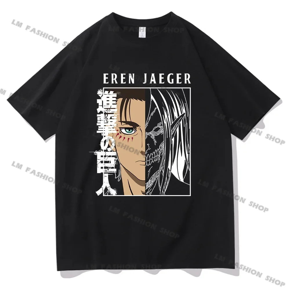 Attack On Titan Graphic Print T-Shirt - Unisex Casual Tee