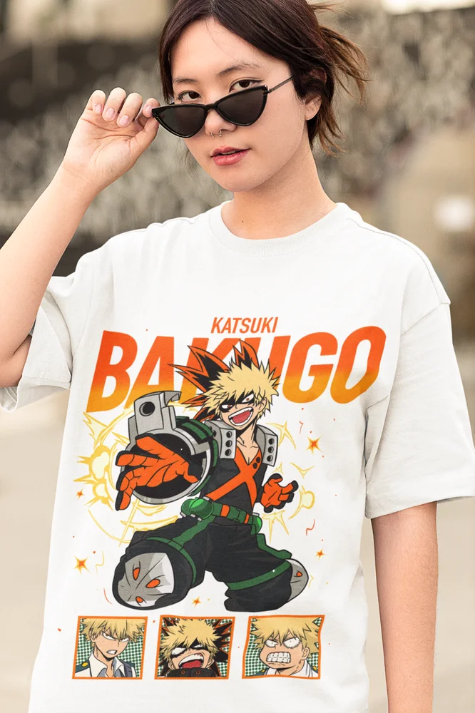 Katsuki Bakugo Anime T-Shirt - MHA Gift Tee