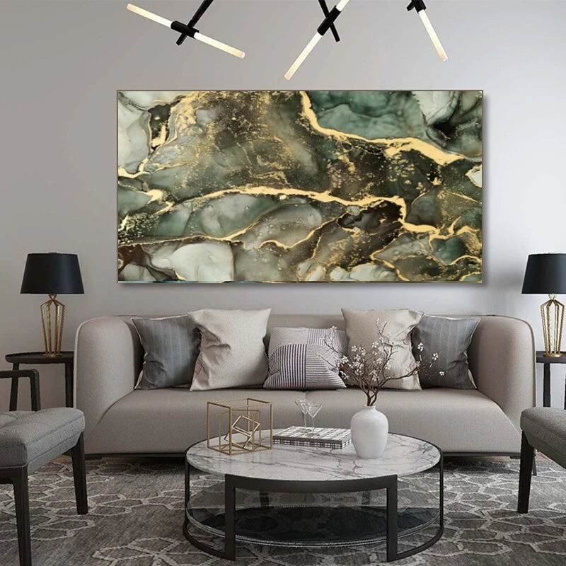 Modern Abstract Marble Canvas Art Print for Home Decor