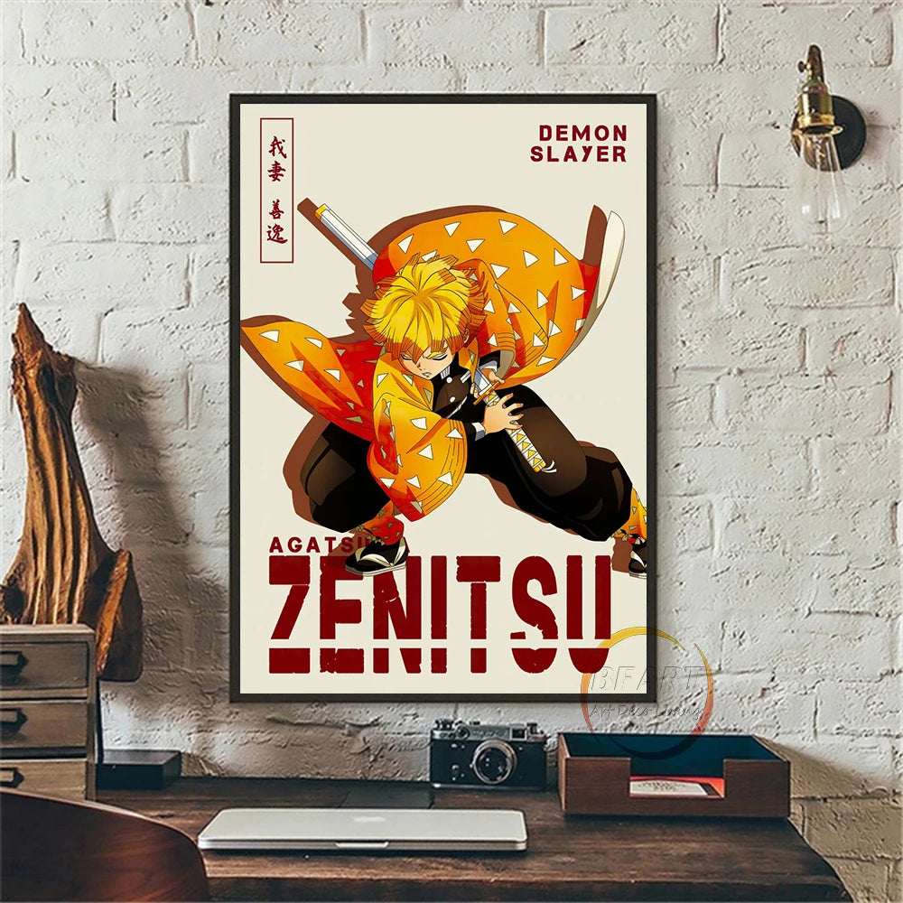 Anime Demon Slayer Canvas Poster - Tanjirou & Nezuko Wall Art