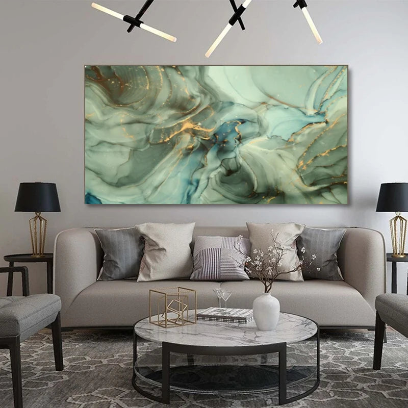 Modern Abstract Marble Canvas Art Print for Home Decor