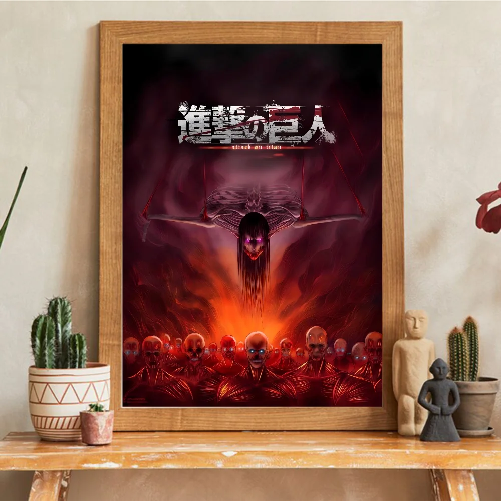 Anime Attack on Titan Vintage HD Quality Wall Art Poster