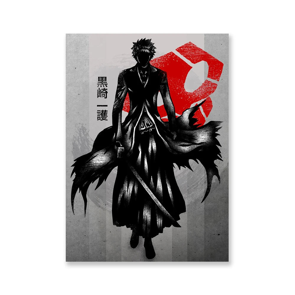 Ichigo Kurosaki Bleach Canvas Wall Art Poster