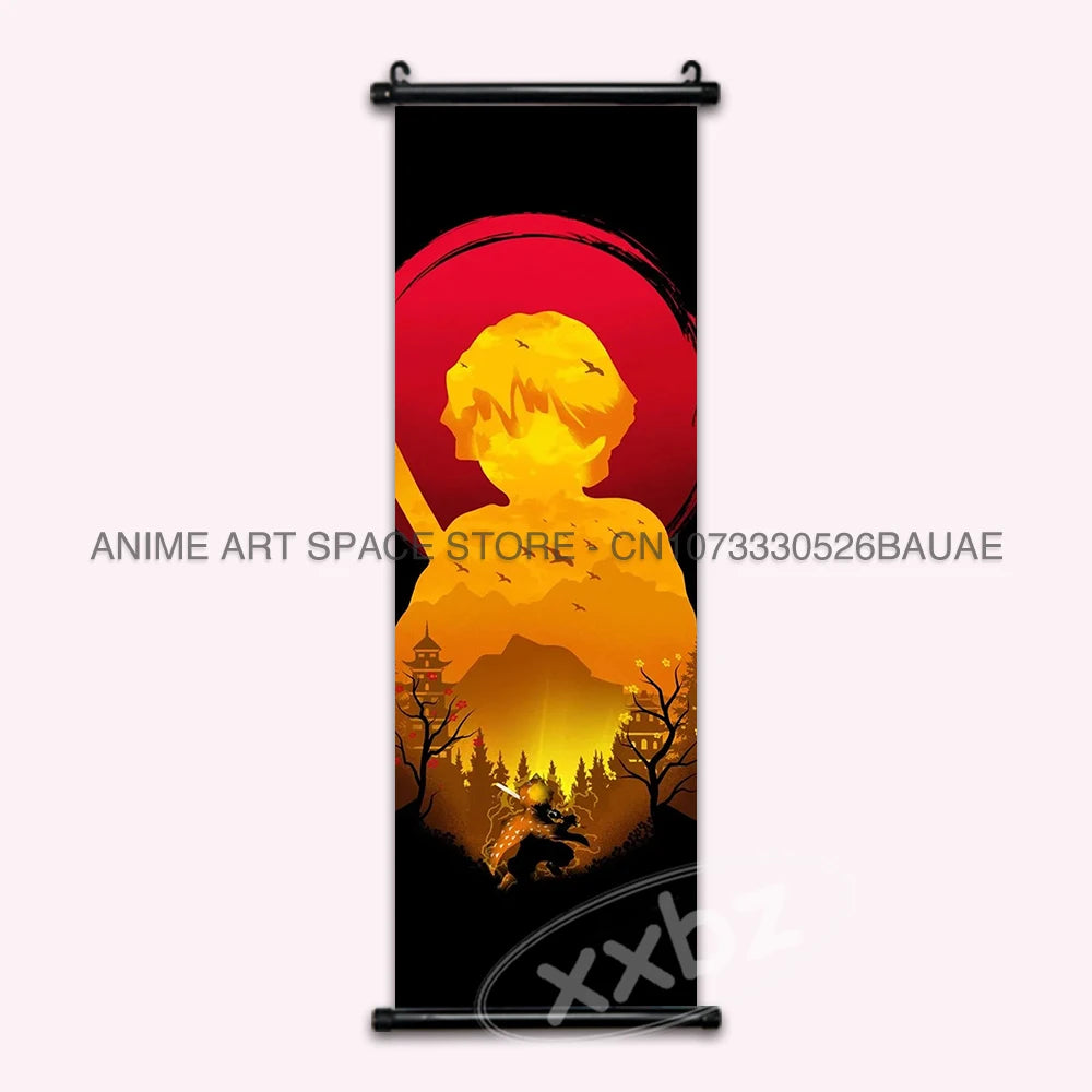 Demon Slayer Tomioka Giyuu Hanging Wall Art Scroll