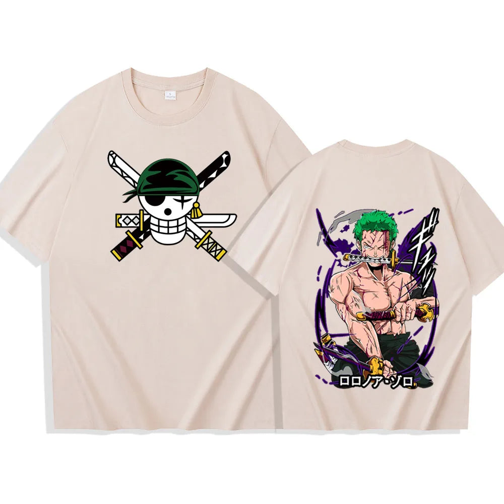 Anime One Piece Zoro T-Shirt - Harajuku Hip Hop Style