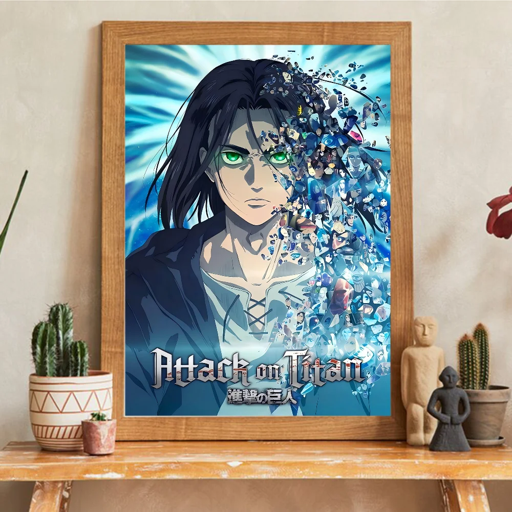 Anime Attack on Titan Vintage HD Quality Wall Art Poster