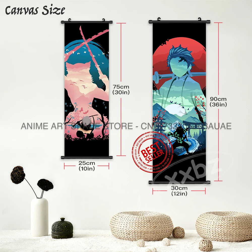 Demon Slayer Tomioka Giyuu Hanging Wall Art Scroll