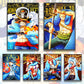 Anime ONE PIECE Self-Adhesive Poster - Sanji, Zoro, Luffy & Nami