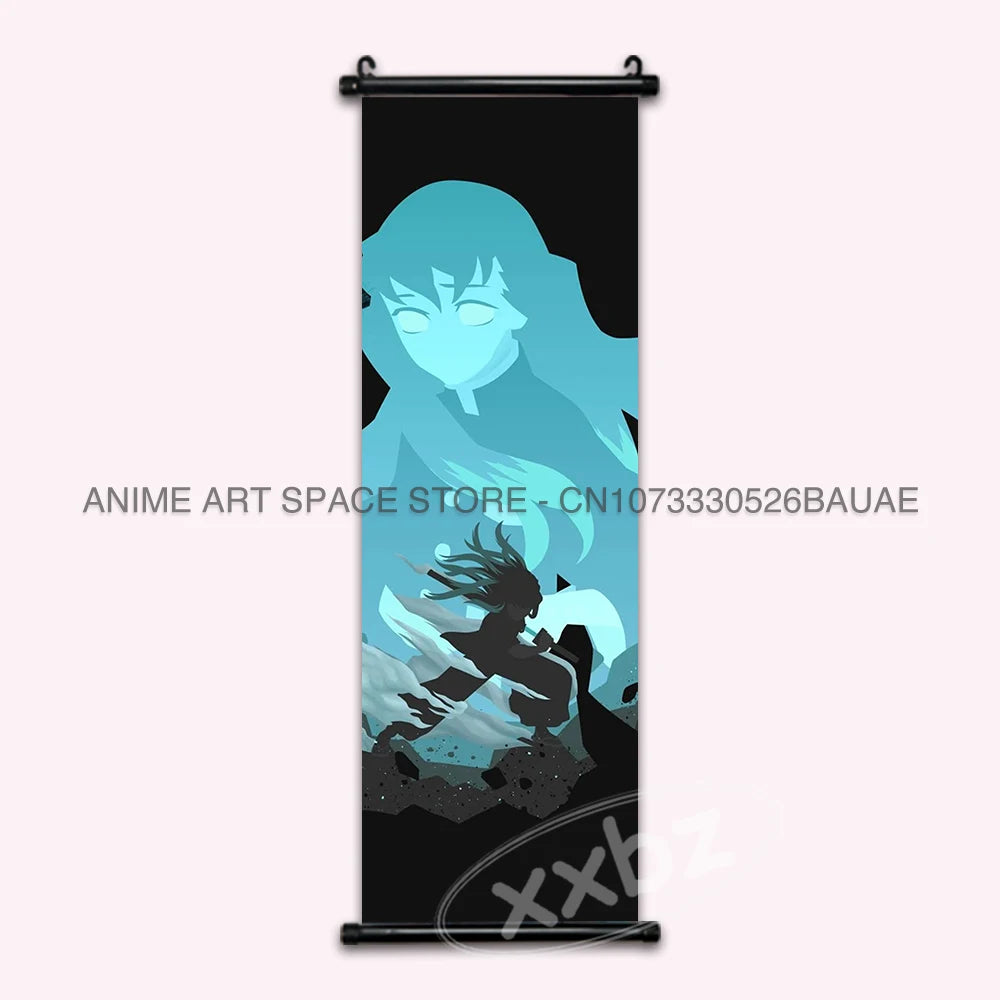 Demon Slayer Tomioka Giyuu Hanging Wall Art Scroll