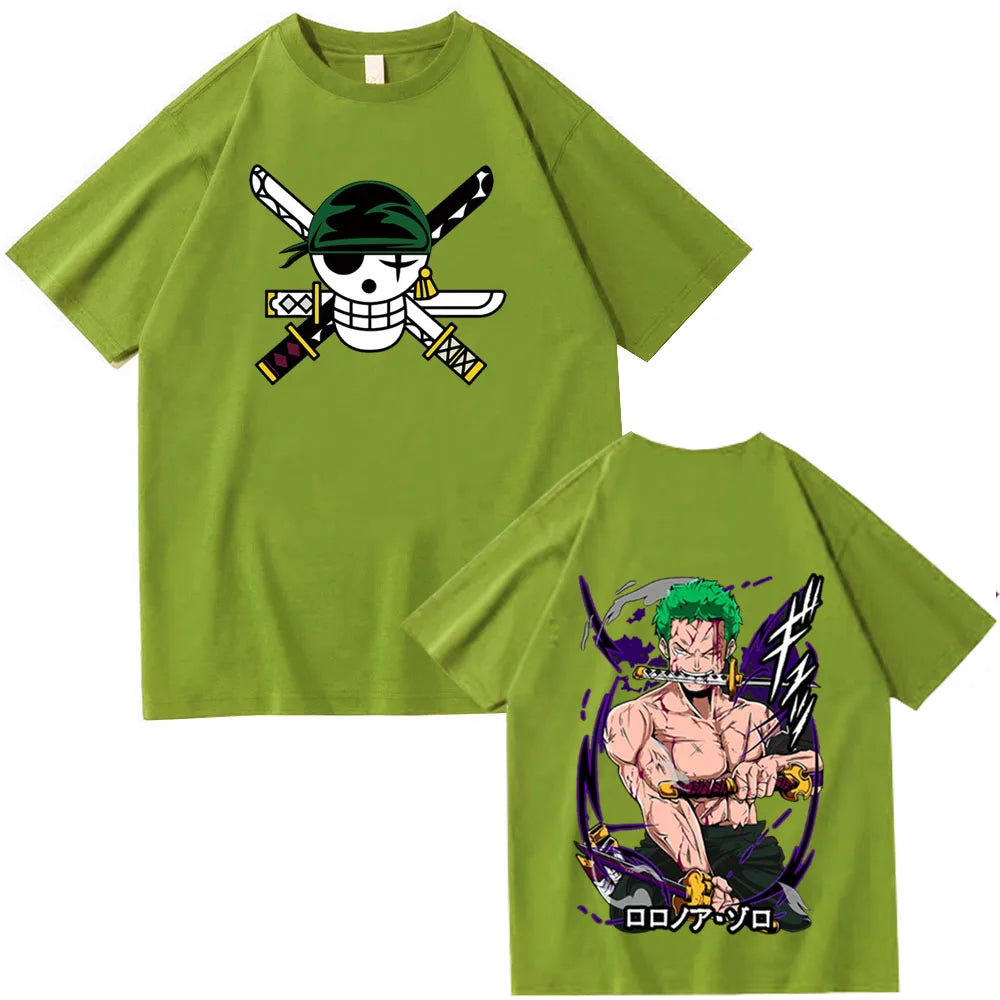 Anime One Piece Zoro T-Shirt - Harajuku Hip Hop Style