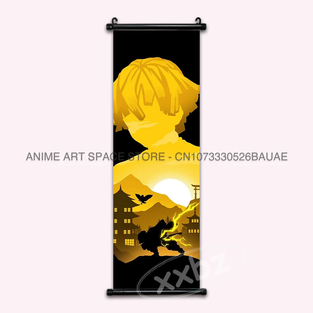 Demon Slayer Tomioka Giyuu Hanging Wall Art Scroll