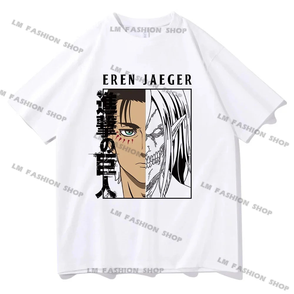 Attack On Titan Graphic Print T-Shirt - Unisex Casual Tee