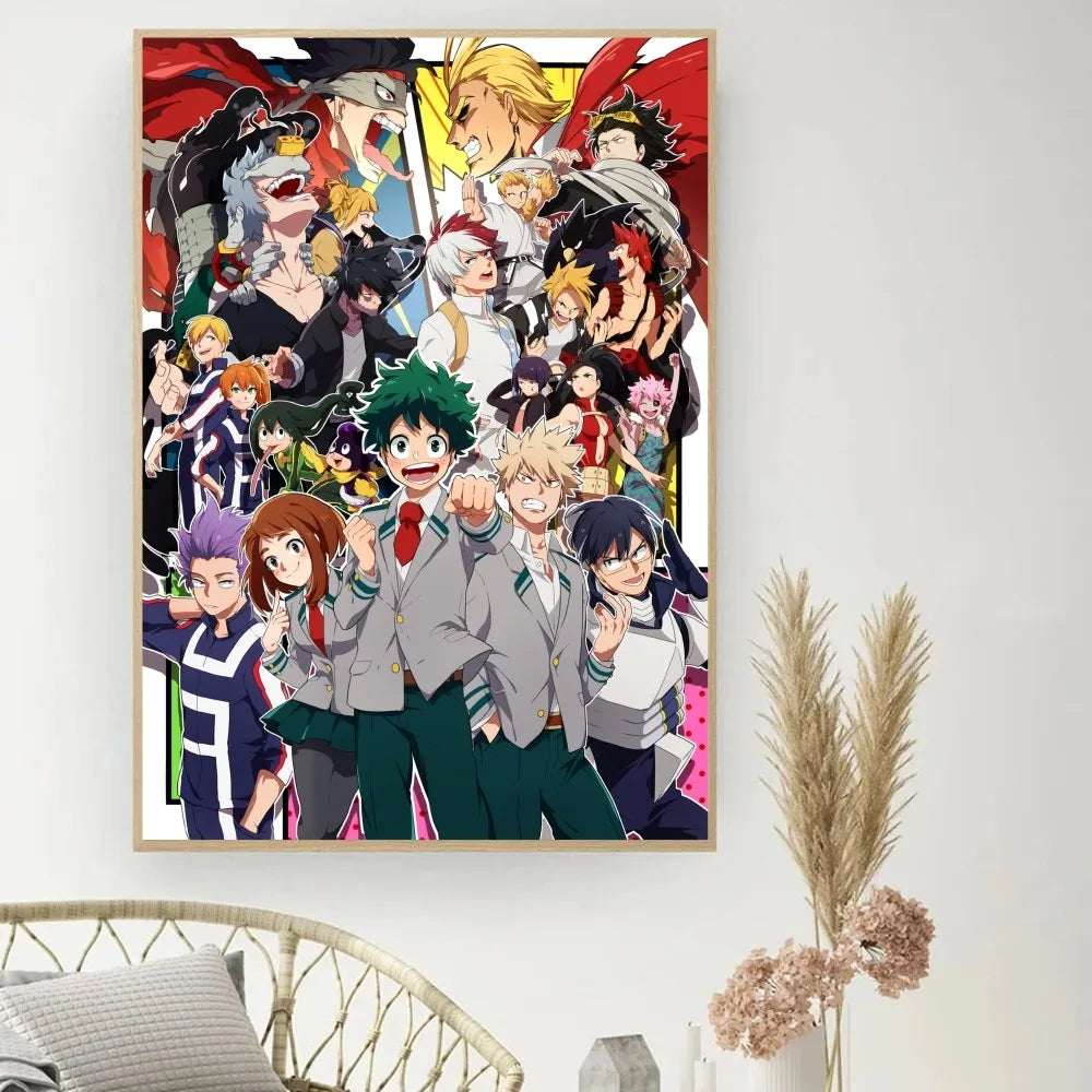 My Hero Academia Vintage Poster Wall Art