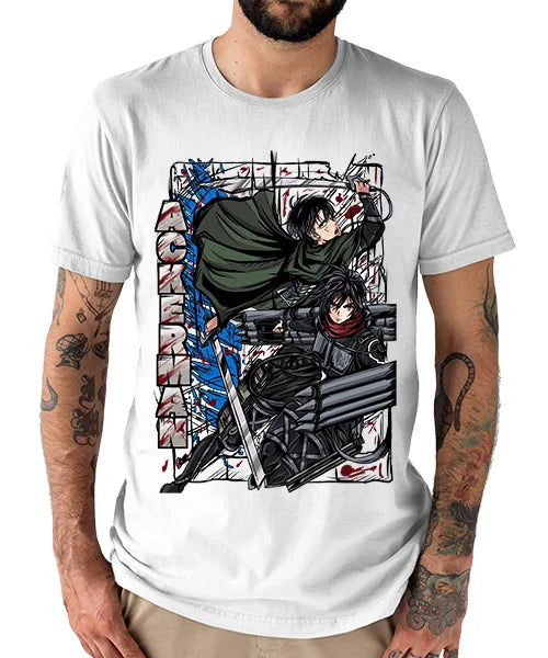 Anime Attack on Titan Levi & Mikasa Unisex T-Shirt