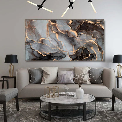 Modern Abstract Marble Canvas Art Print for Home Decor