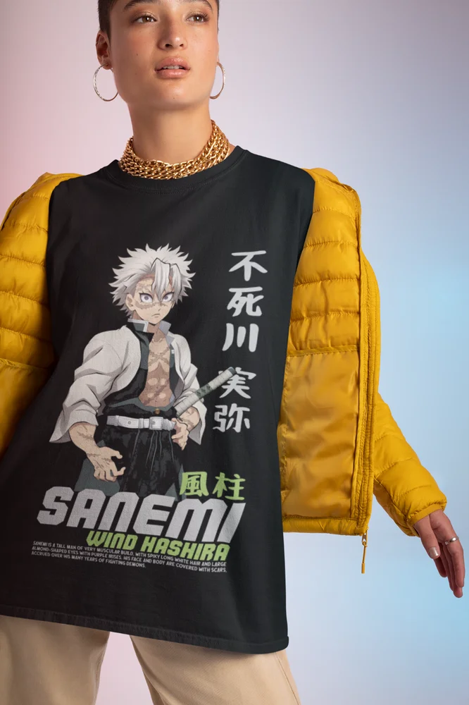 Sanemi Kokushibo Wind Hashira T-Shirt - Demon Slayer Anime Tee