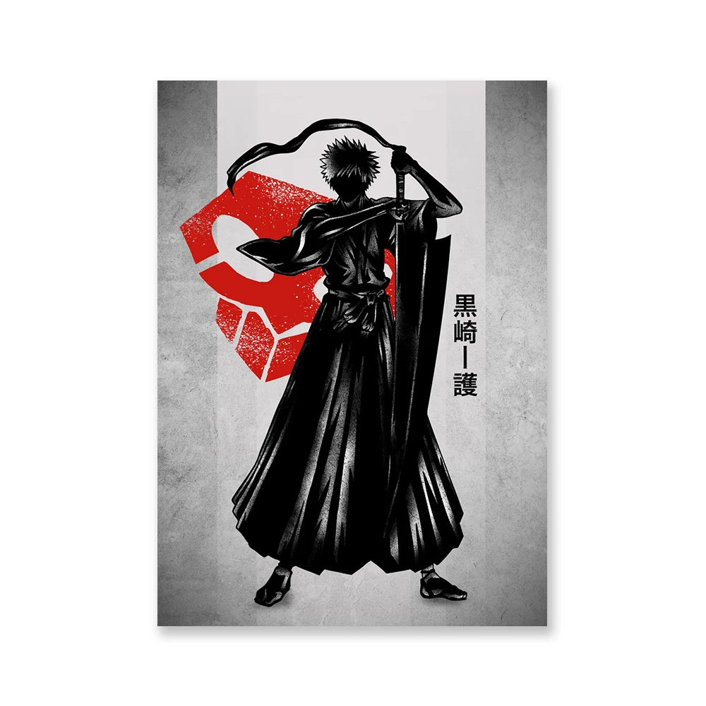 Ichigo Kurosaki Bleach Canvas Wall Art Poster