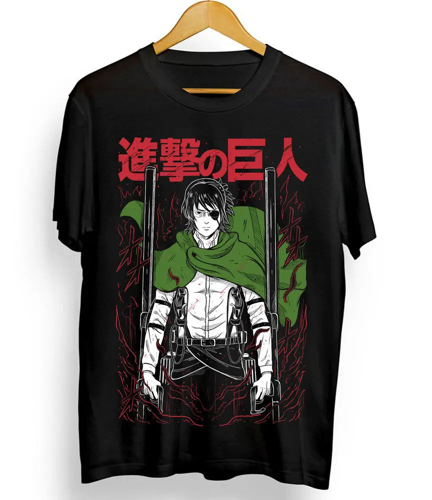 Attack on Titan AOT Hange Zoe T-shirt - Levi & Eren