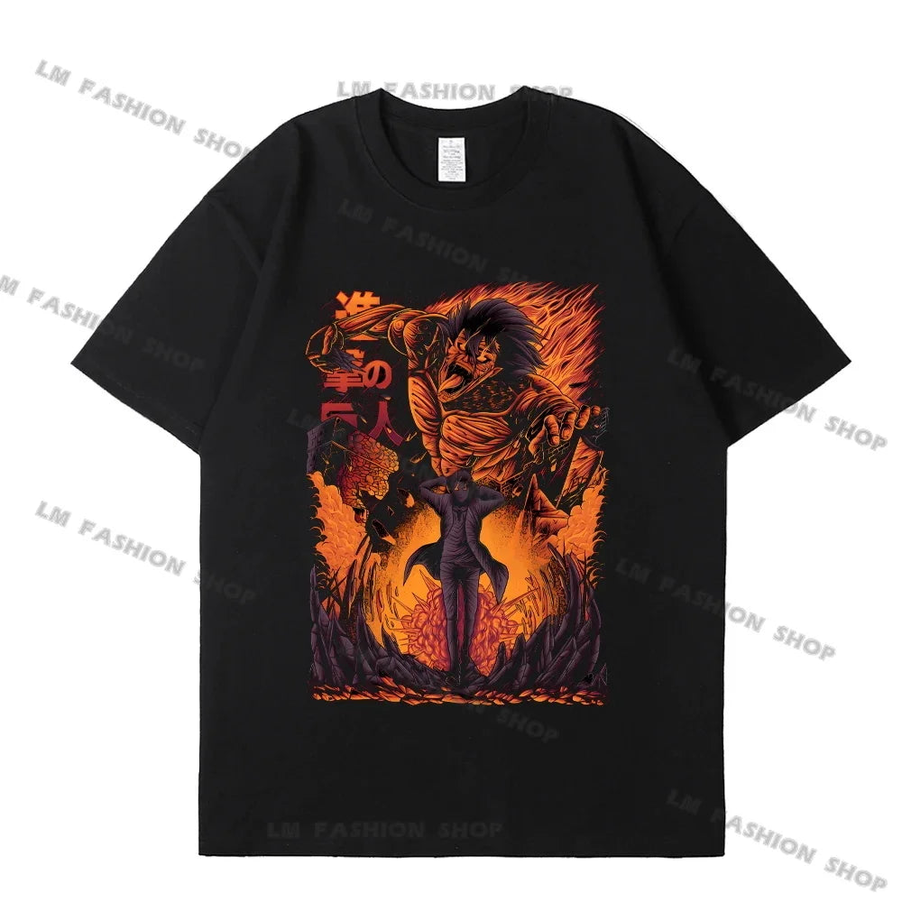 Attack On Titan Graphic Print T-Shirt - Unisex Casual Tee