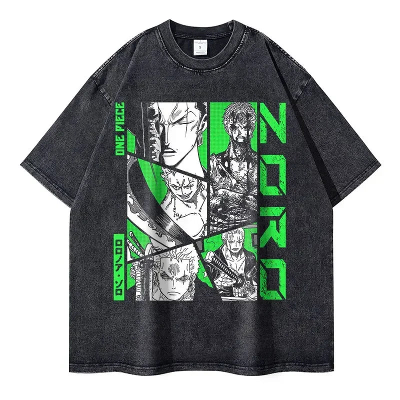 Vintage Roronoa Zoro T-Shirt - 100% Cotton Anime Tee