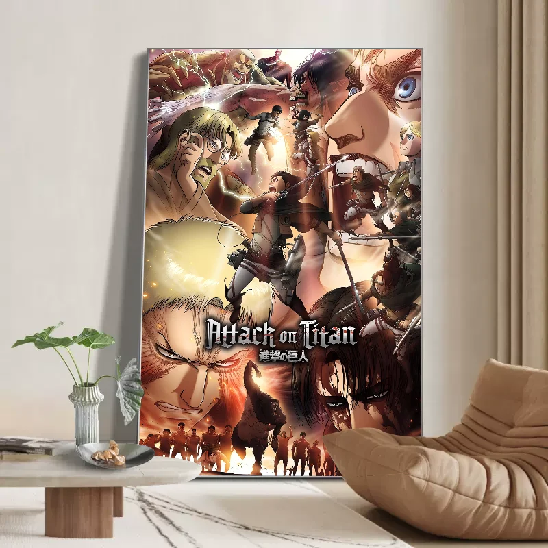 Anime Attack on Titan Vintage HD Quality Wall Art Poster