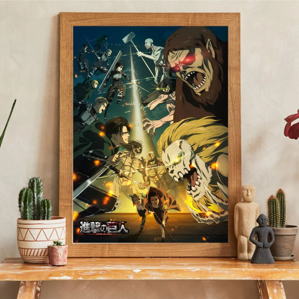 Anime Attack on Titan Vintage HD Quality Wall Art Poster