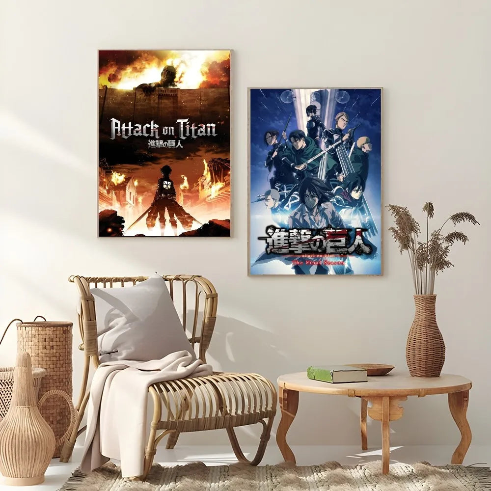 Anime Attack on Titan Poster - Waterproof Wall Art