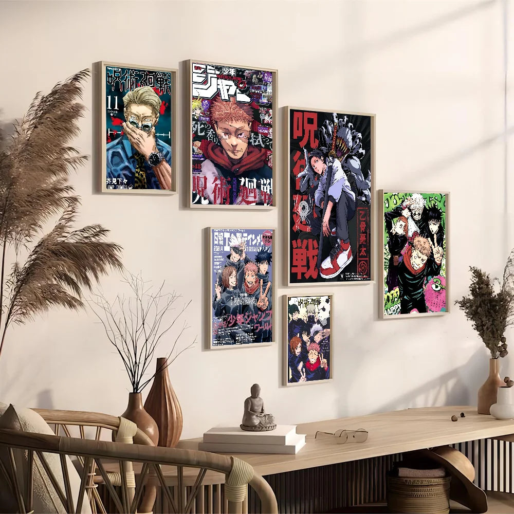 Jujutsu Kaisen Vintage Poster Wall Art - Anime Decor