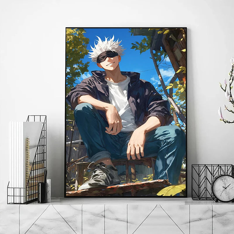 Gojo Satoru Anime Canvas Print - Modern Wall Art