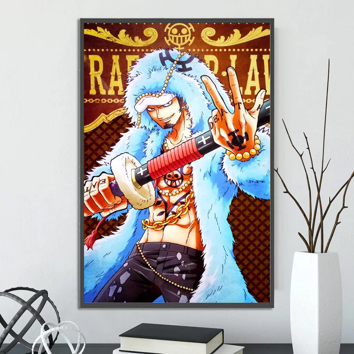 Anime ONE PIECE Self-Adhesive Poster - Sanji, Zoro, Luffy & Nami