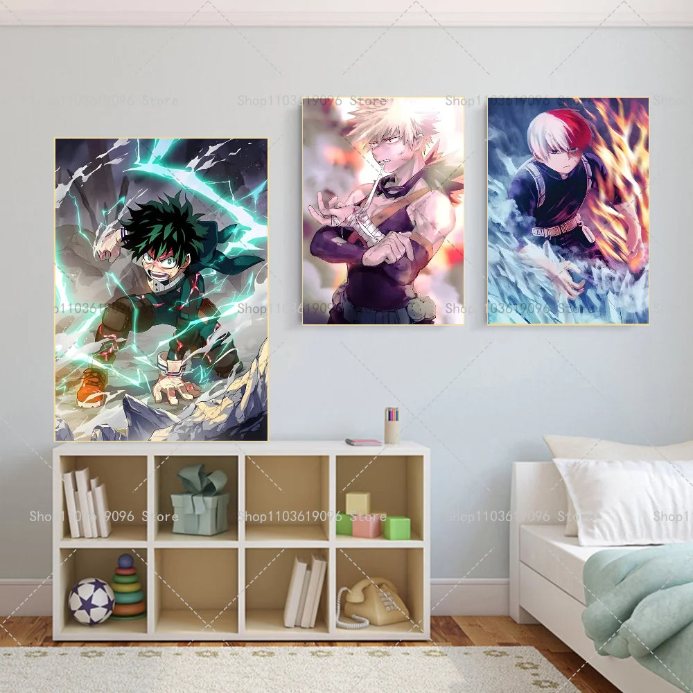 My Hero Academia Poster - Self-Adhesive Waterproof Wall Art