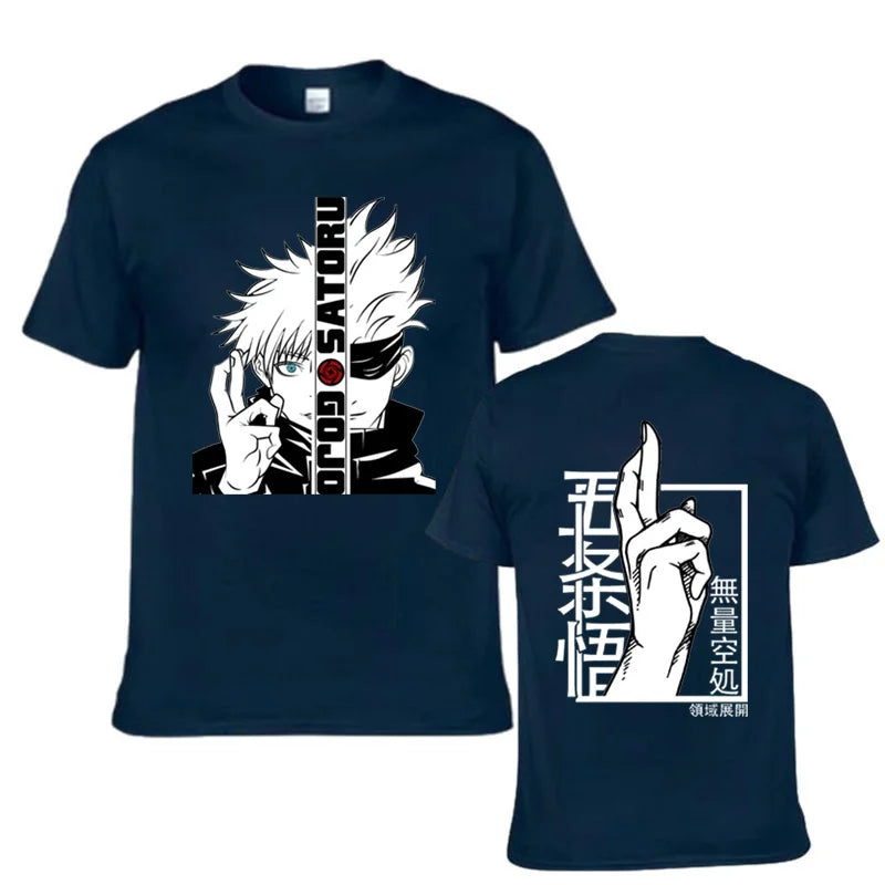 Cool Gojo Satoru Anime Graphic T-Shirt for Men