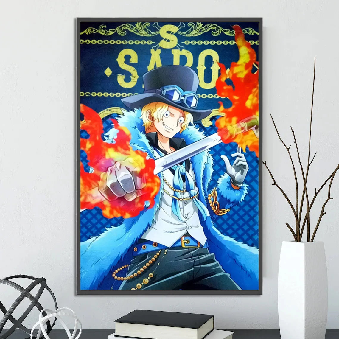 Anime ONE PIECE Self-Adhesive Poster - Sanji, Zoro, Luffy & Nami