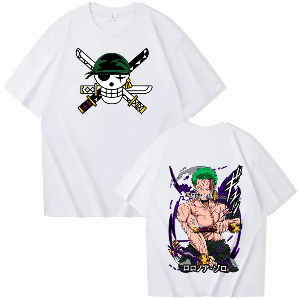 Anime One Piece Zoro T-Shirt - Harajuku Hip Hop Style