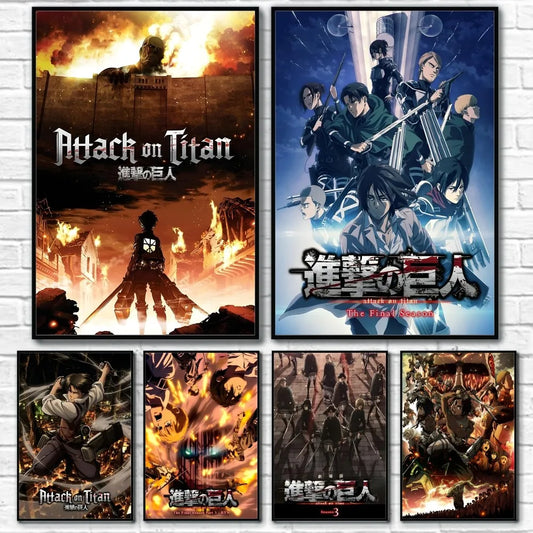 Anime Attack on Titan Poster - Waterproof Wall Art